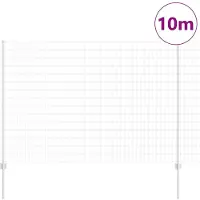 vidaXL Eurohek met Post 10 x 1,6 m Gegalvaniseerd staal Zilverkleurig