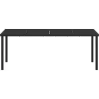 vidaXL Tuin Tafel Zwart 200 x 80 x 73 cm Metaal