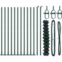 vidaXL gaashek met betonnen voetstuk 25 x 1 m PVC-Coated Staal Groen