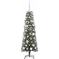 vidaXL Kunstkerstboom met 150 LED Groen 120 cm PVC en Plastic en Staal