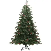 vidaXL Kunstkerstboom Groen 180 cm PVC en Metaal en Plastic