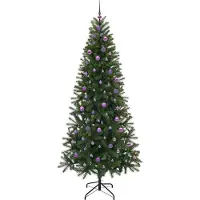 vidaXL Kunstkerstboom met 300 LED met standaard Groen 240 cm PE en PVC
