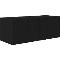 vidaXL Tv Wandkast Set 4 st Zwart Bewerkt hout