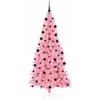 vidaXL Kerstboom Roze 210 cm PVC
