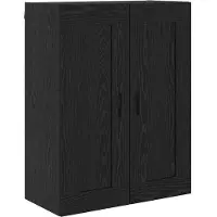 vidaXL Highboard 2 st Zwart Eiken 69,5 x 34 x 180 cm Bewerkt hout