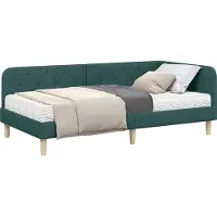 vidaXL Hoek Bed Frame Donkergroen 90 x 200 cm Stof