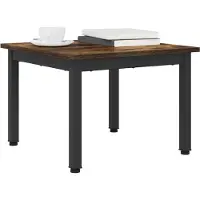vidaXL Salontafel Rook Eik 50 x 50 x 36 cm Bewerkt hout