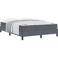 vidaXL Boxspring bed met matras Donkergrijs 160 x 210 cm Stof
