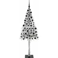vidaXL Kerstboom met 300 LED met standaard Wit 210 cm PE en Staal