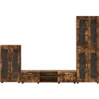 vidaXL Tv-meubelset FLORIN 3 st 150 x 39 x 30 cm Gerookt eiken