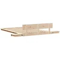 vidaXL Bedframe, bruin, 135 x 190 cm, hout