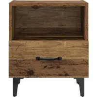 vidaXL Nachtkastje Oudhout 40 x 35 x 47,5 cm Bewerkt hout