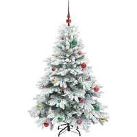 vidaXL Kunstkerstboom met 150 LED met standaard Wit 150 cm PE en PVC