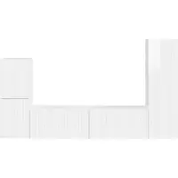 vidaXL Tv-meubelset 4 st 30 x 31 x 100 cm Hoogglans wit