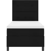 vidaXL Boxspring bed met LED-stripverlichting Zwart 90 x 190 cm Stof