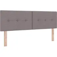 vidaXL Hoogte verstelbaar hoofdbord met hoofdeinde Taupe 144 cm Stof