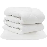 vidaXL Beddengoedset met kussens, 2 stuks, wit, microvezel