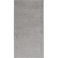 vidaXL Binnen kleed GALATI Grijs 80 x 150 cm Polyester Medium Pile