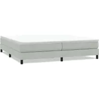 vidaXL Boxspring zonder matras fluweel lichtgrijs 200x210 cm