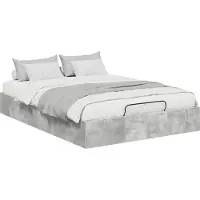 vidaXL Ottoman Bedframe Beton Grijs 120 x 200 cm Geconstrueerd hout