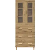vidaXL - Highboard - Artisan - Eiken - 69,5 - x - 34 - x - 180 - cm