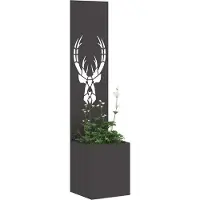 vidaXL Tuin Privacy Scherm Zwart 32 x 32 x 150 cm Koudgewalst staal