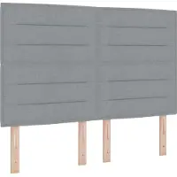 vidaXL Boxspringbed met matras Lichtgrijs 140 x 200 cm Stof