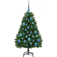vidaXL Kunstkerstboom met 150 LED Groen 120 cm PVC en Metalen