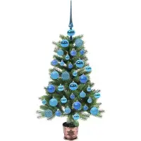 vidaXL Kerstboom met 150 LED met standaard Groen 90 cm PE