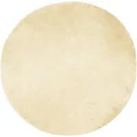 vidaXL Tapijt van imitatie schapenvacht TAFALLA Crèmekleurig Ø 160 cm