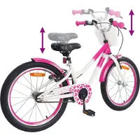 vidaXL Kinderfiets 18 Inch voor 5-7 jaar oud Roze