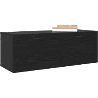 vidaXL Wandkast 100 x 36,5 x 35 cm Bewerkt hout Zwart Eiken