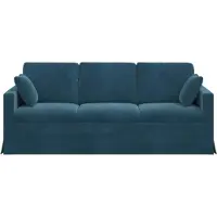 vidaXL Bank Blauw 198 x 78 x 80 cm Fluweel
