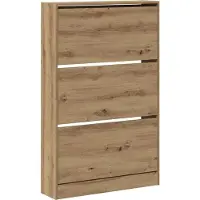 vidaXL Schoenenkast 80 x 21 x 125,5 cm Bewerkt hout Artisan Eiken