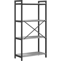 vidaXL Boekenplank 60 x 30 x 120 cm Bewerkt hout Grijs sonoma
