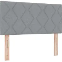 vidaXL Boxspringbed met matras, lichtgrijs, 100 x 200 cm, gestoffeerd