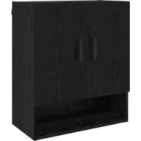 vidaXL Wandkast 60 x 31 x 70 cm Bewerkt hout Zwart Eiken