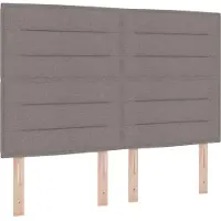 vidaXL Boxspringbed met matras met hoofdeinde Taupe 140 x 190 cm Stof