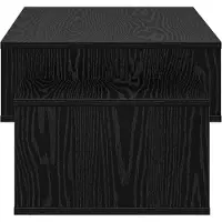 vidaXL Salontafel Zwart Eiken 105 x 50 x 32,5 cm Bewerkt hout