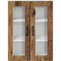 vidaXL Wandkast PORTO, gerecycled hout, 60 x 31 x 80 cm, houtvezel