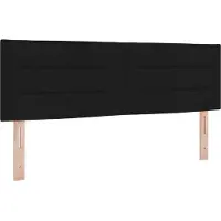 vidaXL Boxspringbed met matras met hoofdeinde Zwart 140 x 190 cm Stof