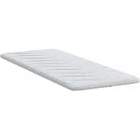 vidaXL Matras Topper 70 x 200 cm dik Knit Stof Wit