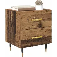 vidaXL Nachtkastje Oudhout 40 x 35 x 47,5 cm Bewerkt hout