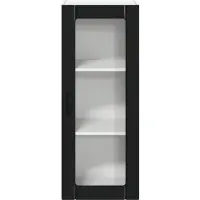 vidaXL Wandkast met glazen deuren, model LUCCA, zwart, 40 x 31 x 100 cm, van houtvezel
