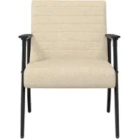 vidaXL Fauteuil Crème 59 x 75 x 78 cm Stof