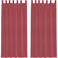 vidaXL Gordijnen Voile met lussen 2 st 140x225 cm wijnrood
