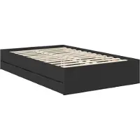 vidaXL Bedframe met lade met opslag Zwart 120 x 190 cm Ingenieurshout