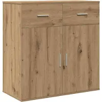 vidaXL Dressoir Artisan Eiken 78 x 38 x 80 cm Bewerkt hout