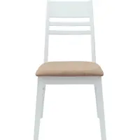 vidaXL Eetstoelen 2 st Massief Rubberhout Wit 43 x 54 x 89 cm