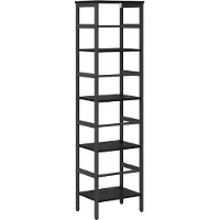 vidaXL Boekenplank 4-laags 40 x 29.5 x 115 cm Bewerkt hout Zwart Eiken